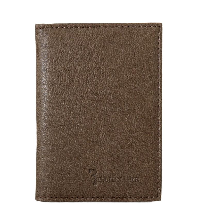 Billionaire Italian Couture Brown Leather Bifold Wallet - Ellie Belle