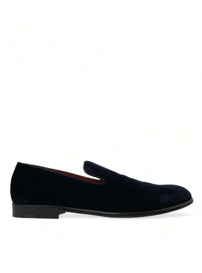 Dolce & Gabbana Black Velvet Loafers Formal Dress Shoes - Ellie Belle