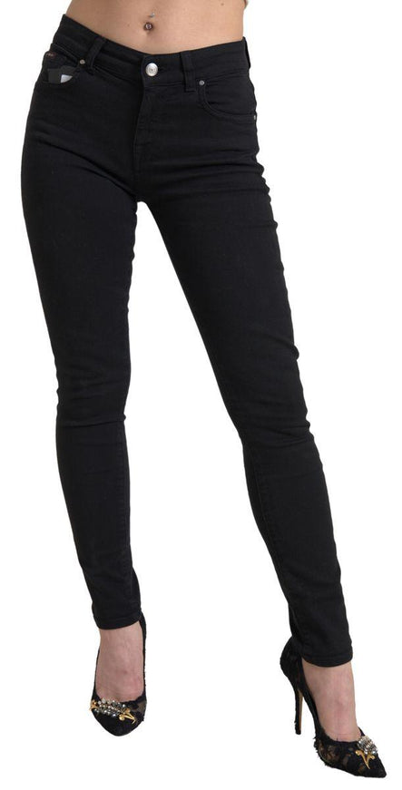 Dolce & Gabbana Black Cotton Mid Waist Skinny Denim Jeans - Ellie Belle