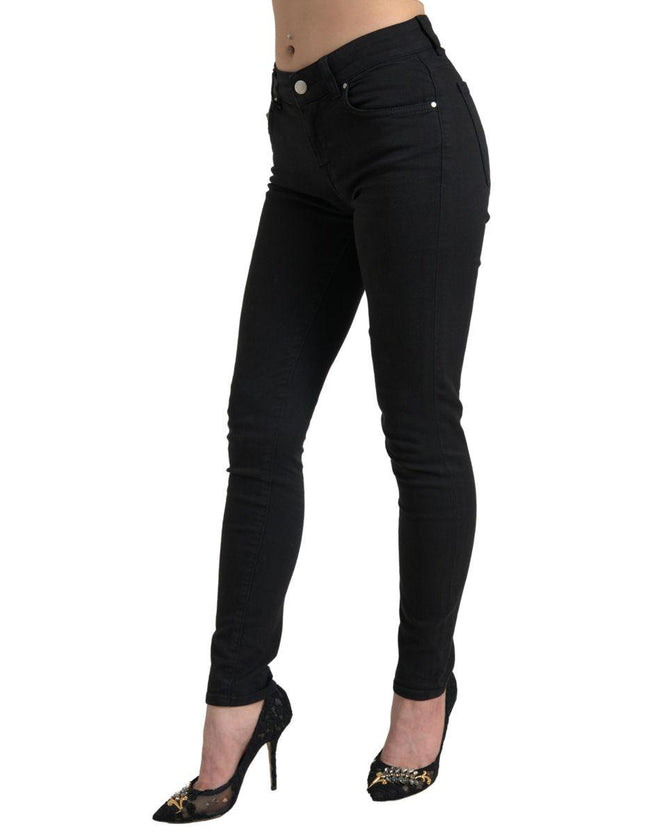 Dolce & Gabbana Black Cotton Mid Waist Skinny Denim Jeans - Ellie Belle