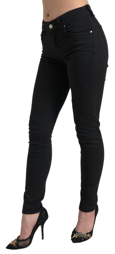 Dolce & Gabbana Black Cotton Mid Waist Skinny Denim Jeans - Ellie Belle