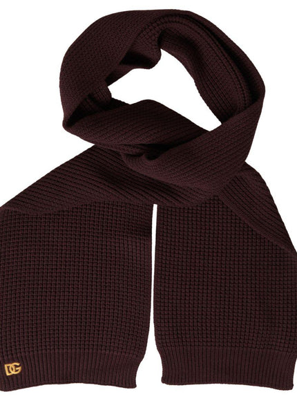 Dolce & Gabbana Brown Cashmere Knitted Neck Wrap Shawl Scarf - Ellie Belle