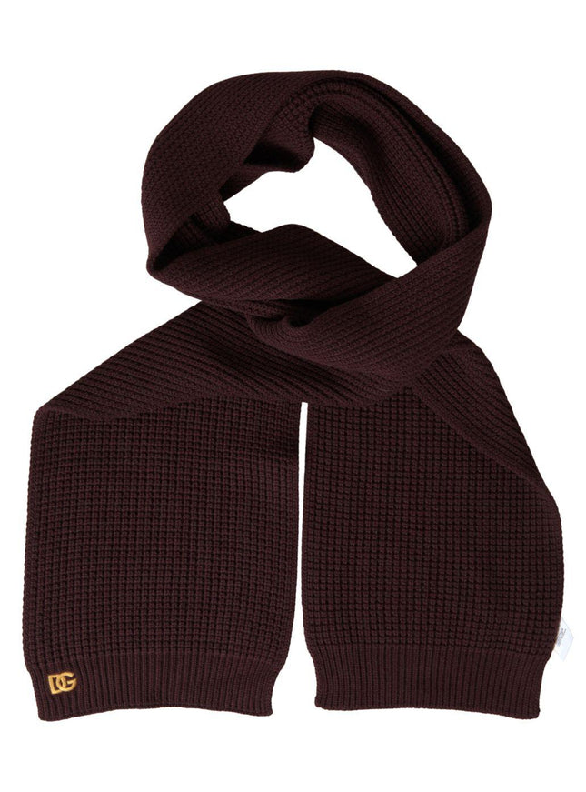 Dolce & Gabbana Brown Cashmere Knitted Neck Wrap Shawl Scarf - Ellie Belle