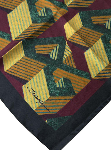 Dolce & Gabbana Multicolor Printed Square Handkerchief Scarf - Ellie Belle