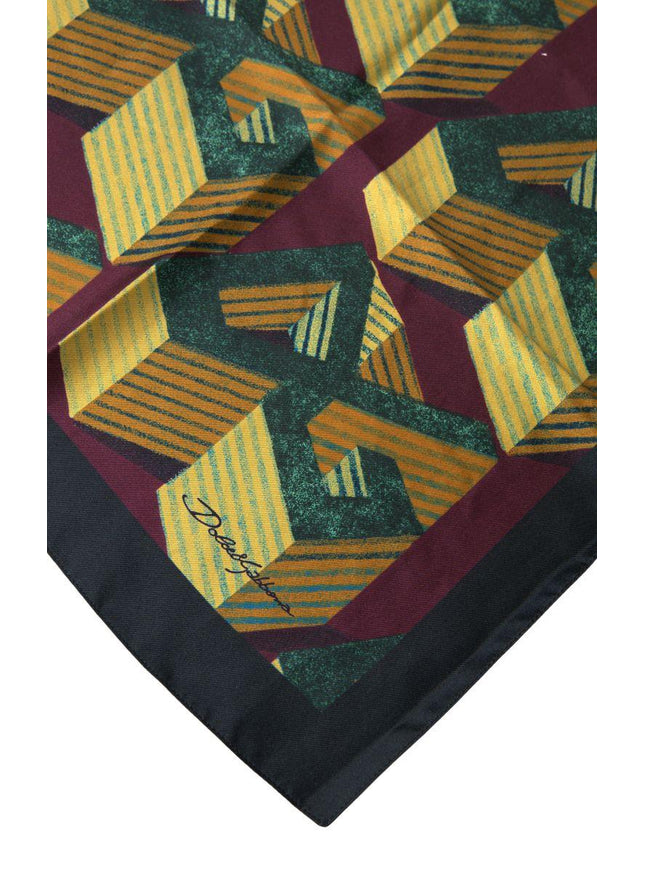 Dolce & Gabbana Multicolor Printed Square Handkerchief Scarf - Ellie Belle