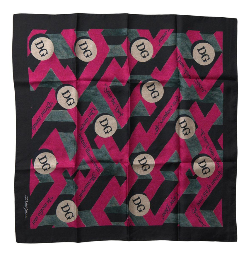 Dolce & Gabbana Multicolor Printed Square Handkerchief Scarf - Ellie Belle