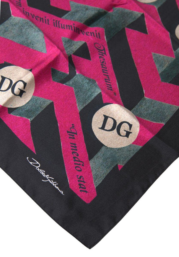 Dolce & Gabbana Multicolor Printed Square Handkerchief Scarf - Ellie Belle