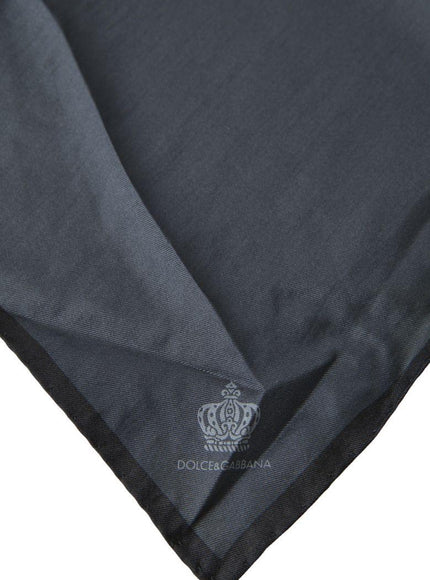 Dolce & Gabbana Black 100% Silk Square Handkerchief Scarf - Ellie Belle
