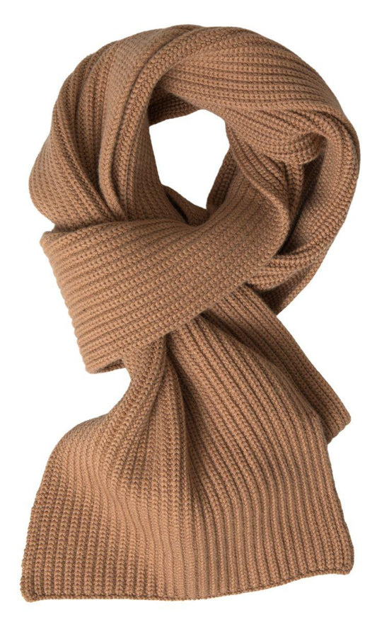 Dolce & Gabbana Brown Cashmere Knit Neck Wrap Shawl Scarf - Ellie Belle