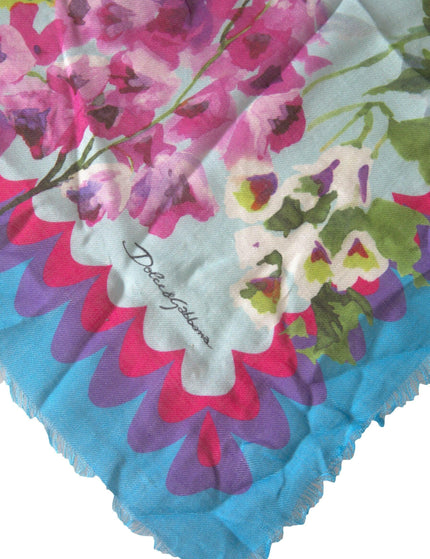 Dolce & Gabbana Multicolor Floral Square Shawl Wrap Scarf - Ellie Belle
