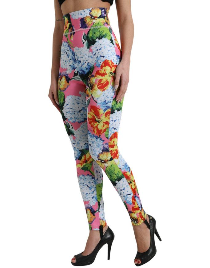 Dolce & Gabbana Multicolor Floral High Waist Leggings Pants - Ellie Belle