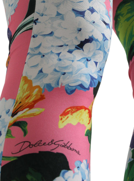 Dolce & Gabbana Multicolor Floral High Waist Leggings Pants - Ellie Belle