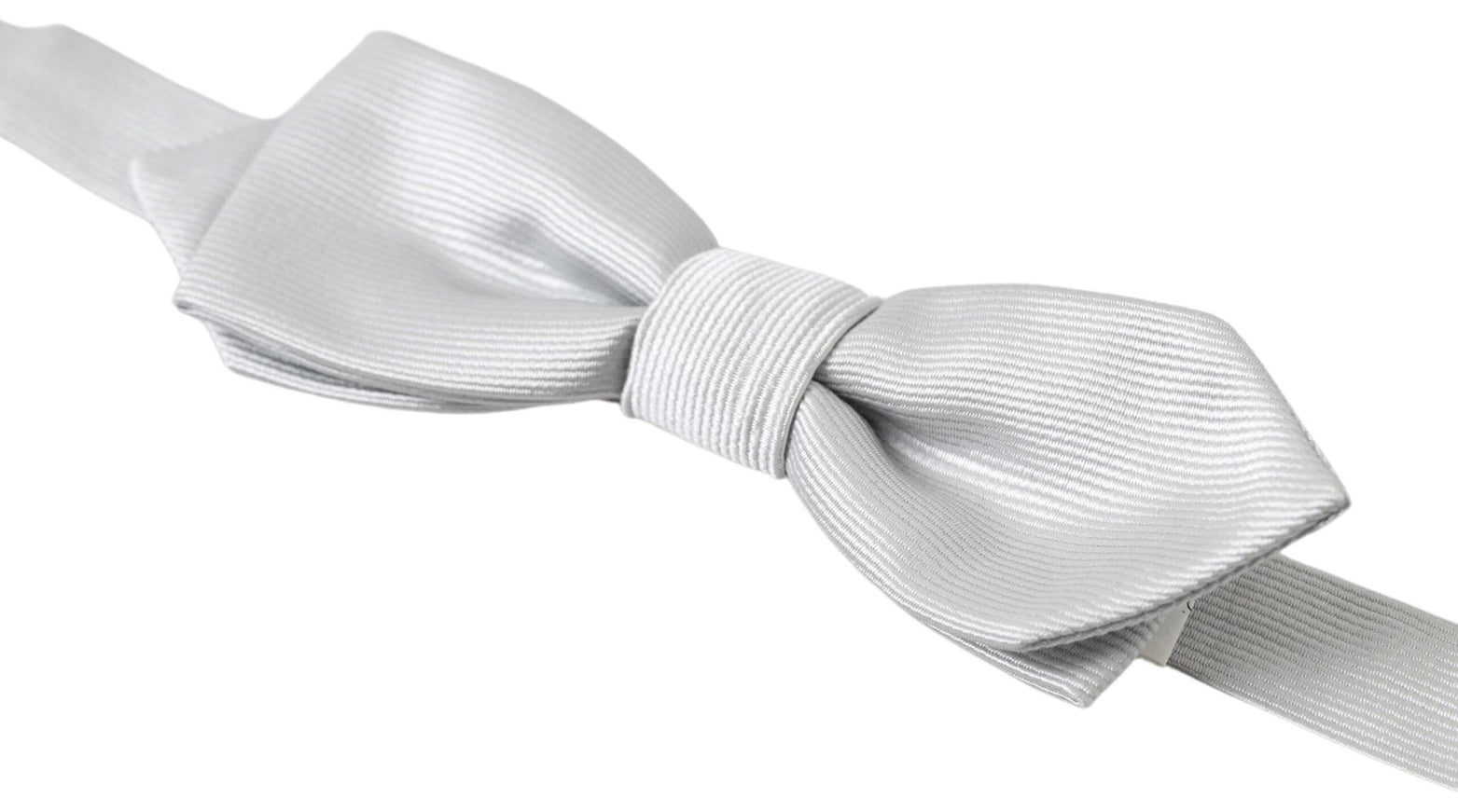 Dolce & Gabbana Gray Silk Adjustable Men Neck Papillon Bow Tie - Ellie Belle