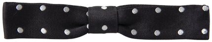 Dolce & Gabbana Black Polka Dot Silk Adjustable Men Neck Papillon Bow Tie - Ellie Belle