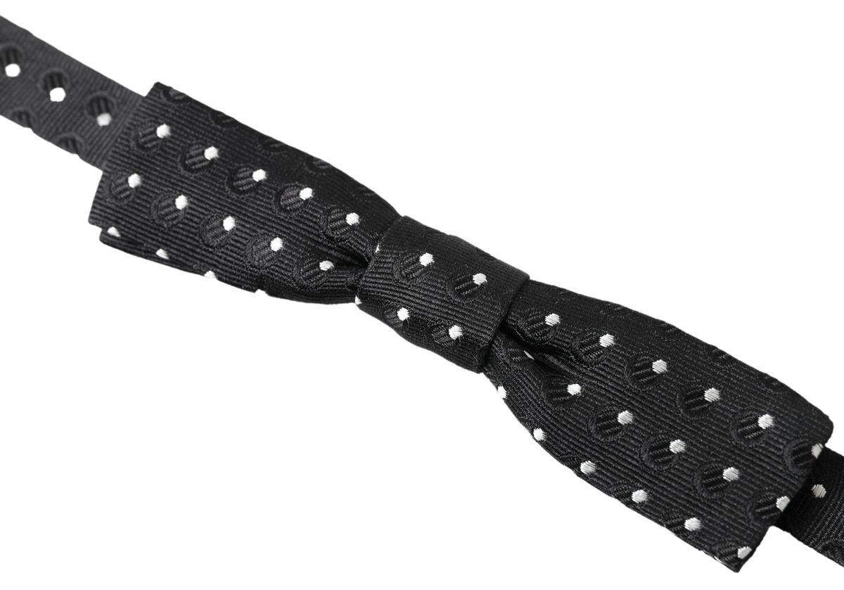 Dolce & Gabbana Black Polka Dot Silk Adjustable Men Neck Papillon Bow Tie - Ellie Belle