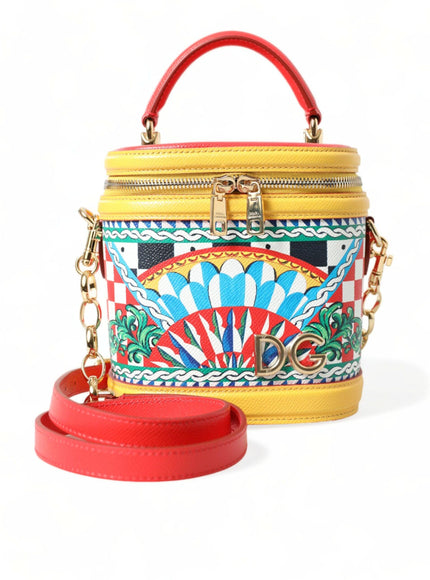 Dolce & Gabbana Multicolor Leather Sicilian Carretto DG Girls Bucket Bag - Ellie Belle