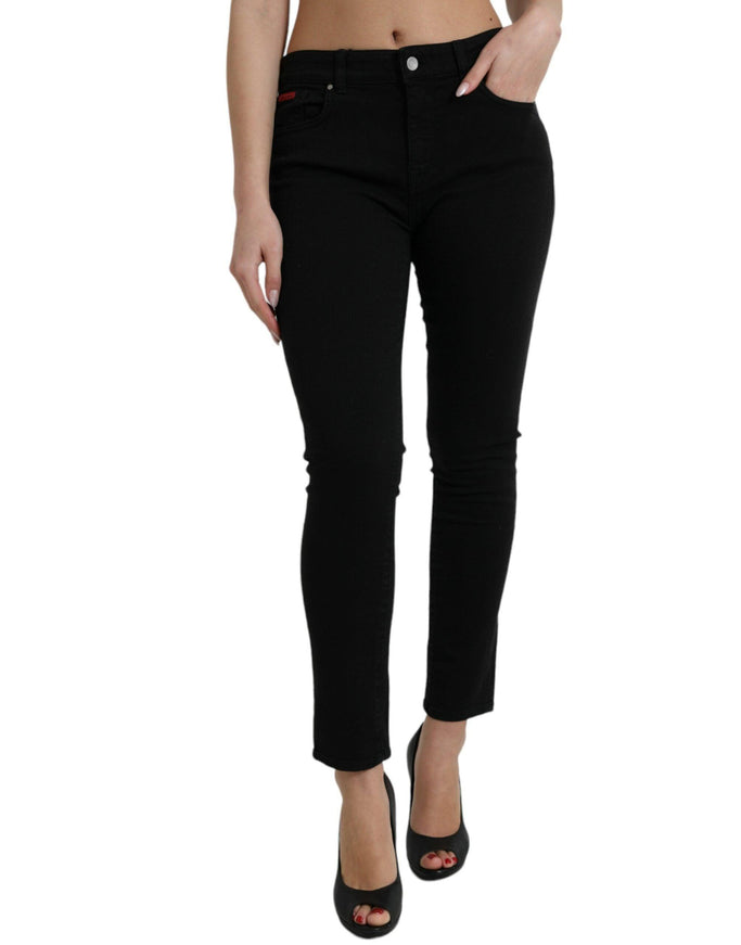 Dolce & Gabbana Black Cotton Stretch Denim Skinny Jeans - Ellie Belle