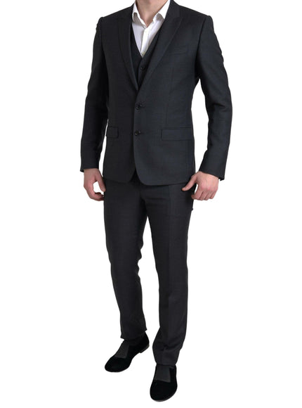 Dolce & Gabbana Black 3 Piece Single Breasted Martini Suit