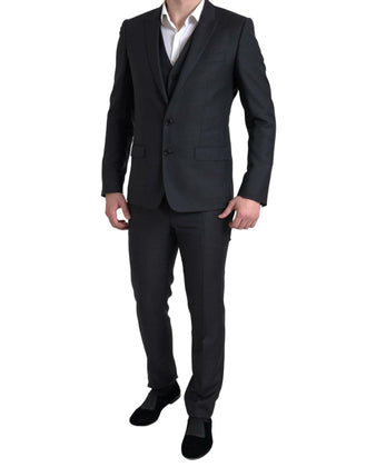 Dolce & Gabbana Black 3 Piece Single Breasted Martini Suit
