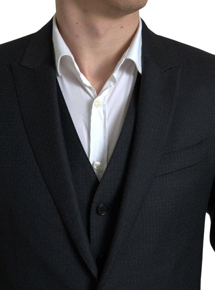Dolce & Gabbana Black 3 Piece Single Breasted Martini Suit