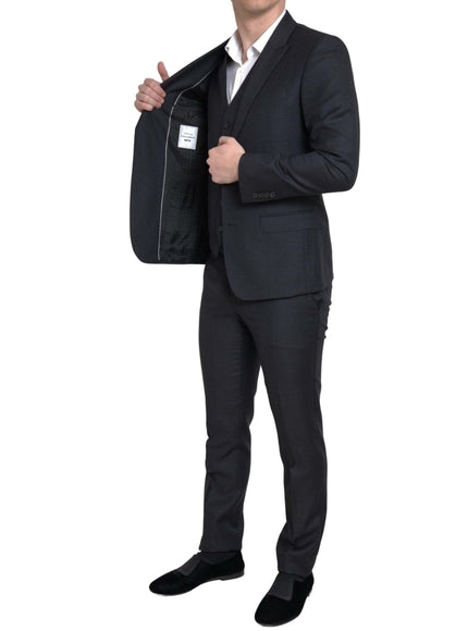 Dolce & Gabbana Black 3 Piece Single Breasted Martini Suit