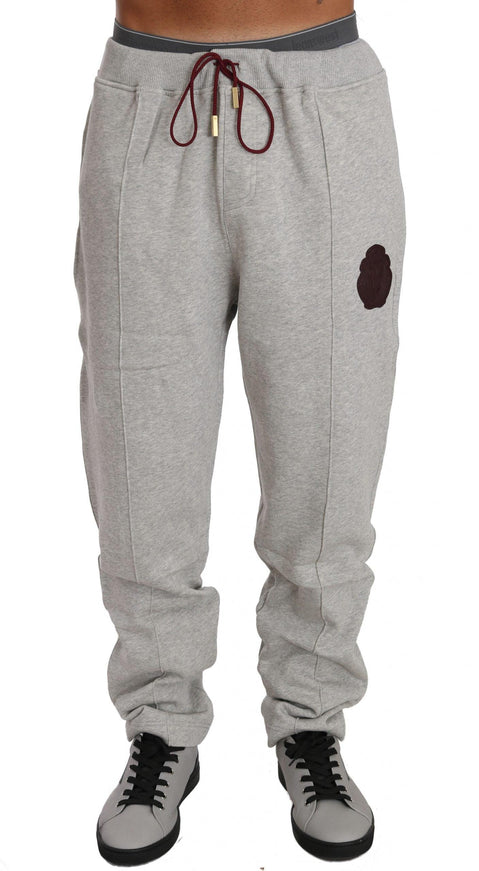 Billionaire Italian Couture Gray Cotton Sweater Pants Tracksuit - Ellie Belle