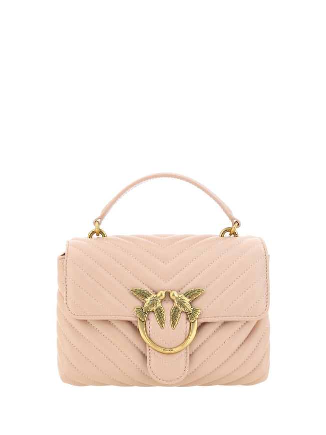 PINKO Pink Calf Leather Love Lady Mini Handbag - Ellie Belle