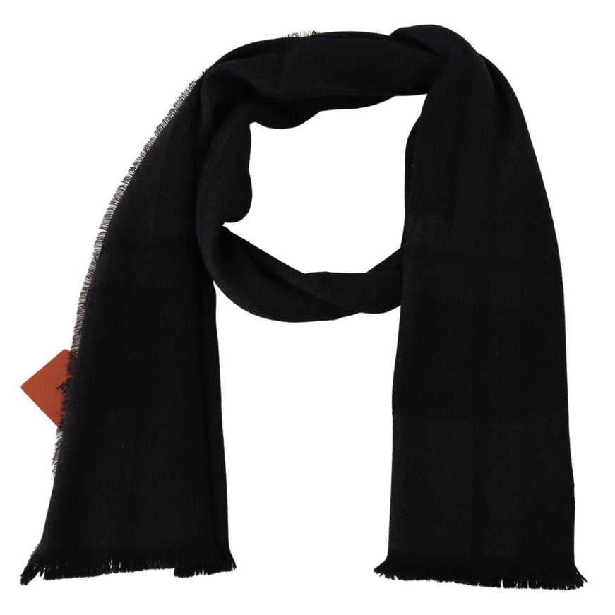 Missoni Black 100% Wool Unisex Neck Wrap Scarf - Ellie Belle