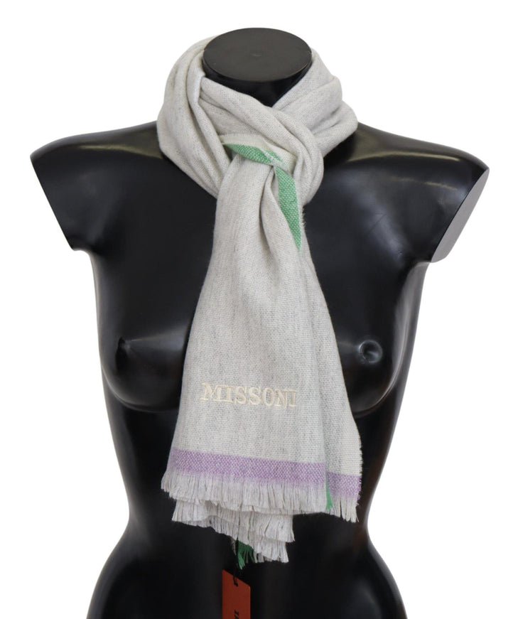 Missoni Multicolor Lined Cashmere Unisex Wrap Scarf - Ellie Belle