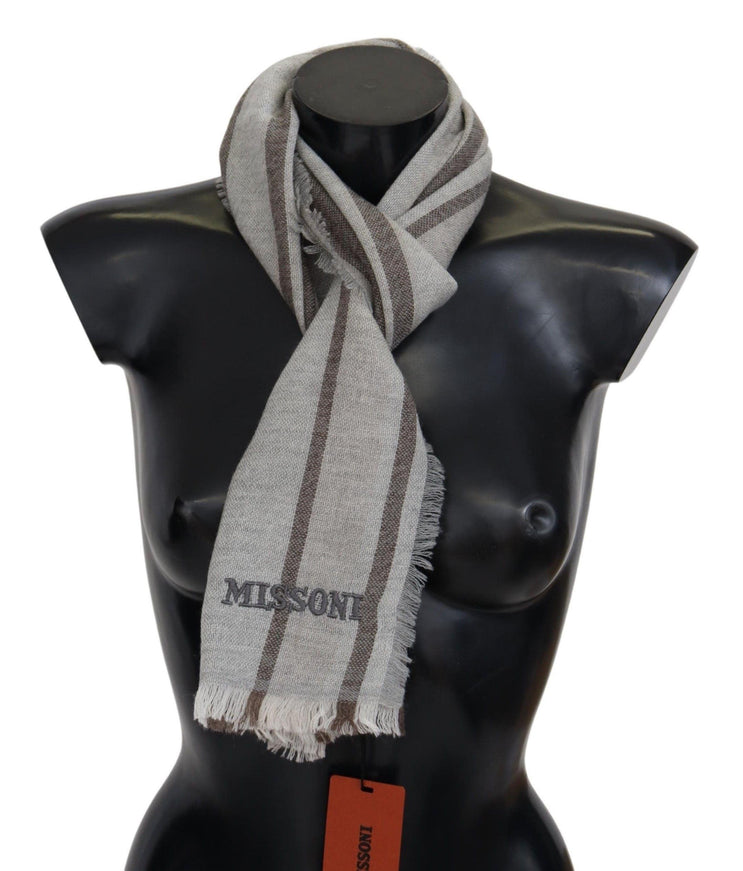 Missoni Multicolor Striped Wool Unisex Neck Wrap Scarf - Ellie Belle