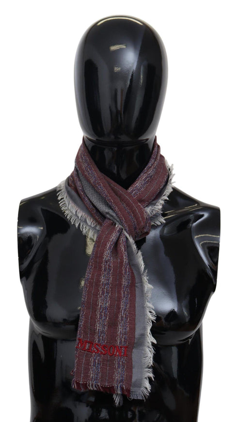 Missoni Multicolor Wool Striped Unisex Neck Wrap Shawl Scarf - Ellie Belle