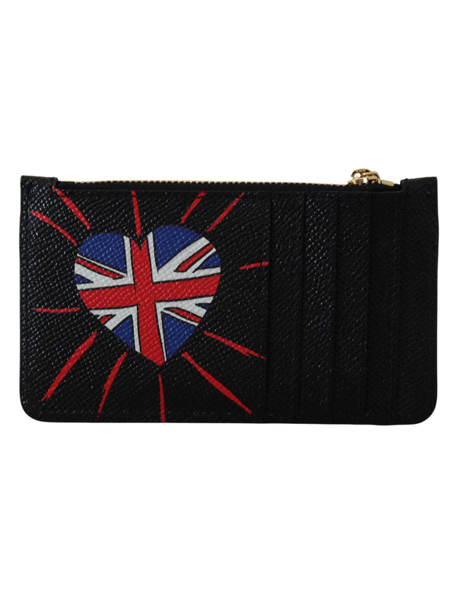 Dolce & Gabbana Black Leather #DGLovesLondon Women Cardholder Coin Case Wallet - Ellie Belle