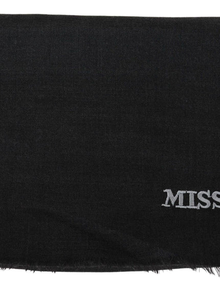 Missoni Black 100% Wool Unisex Neck Wrap Scarf - Ellie Belle