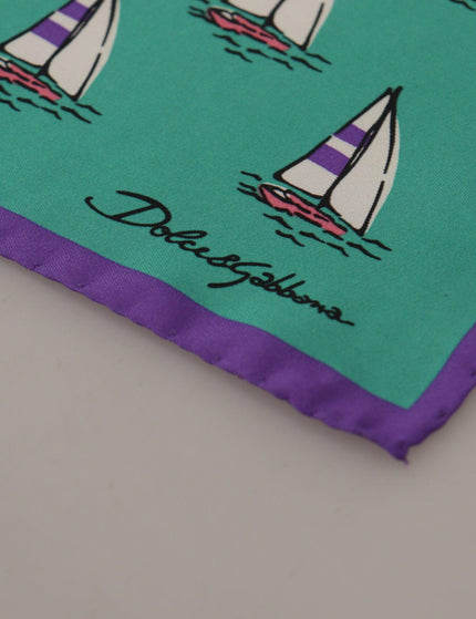 Dolce & Gabbana Multicolor Printed DG Logo Square Handkerchief Scarf - Ellie Belle