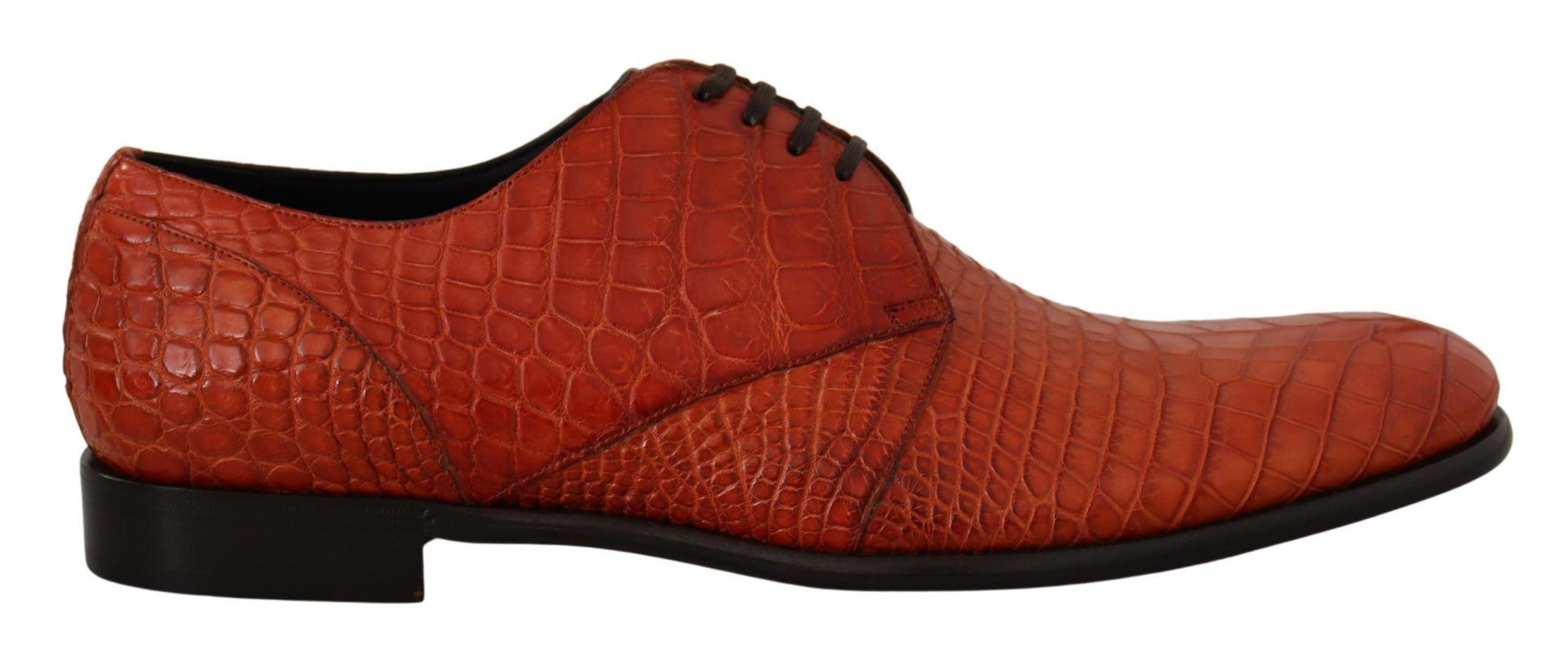 Dolce & Gabbana Orange Exotic Leather Dress Derby Shoes - Ellie Belle