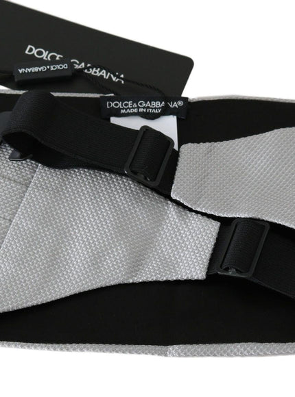 Dolce & Gabbana Gray Men Waist Belt 100% Silk Cummerbund - Ellie Belle