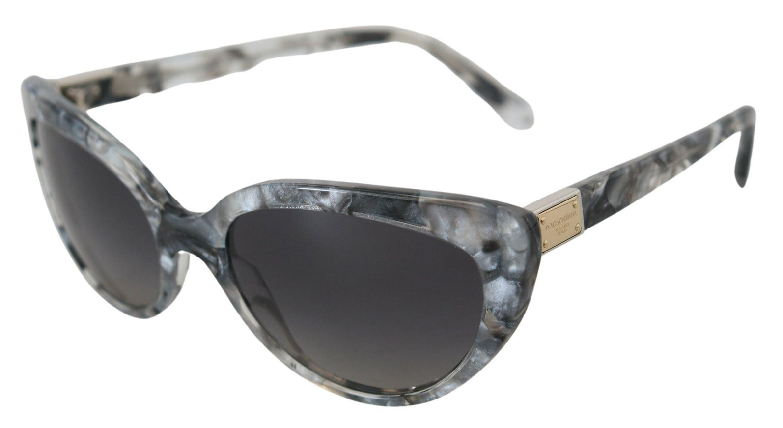 Dolce & Gabbana Gray DG4194 Acetate Logo Plaque Cat Eye Lens Sunglasses - Ellie Belle