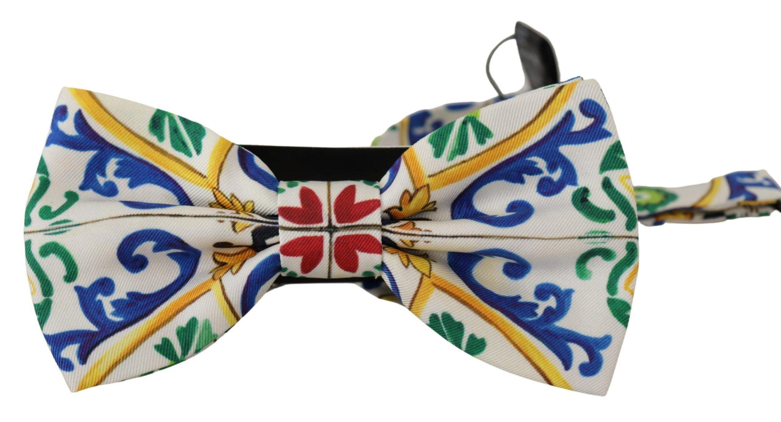 Dolce & Gabbana Multicolor Majolica Print Adjustable Papillon Bow Tie - Ellie Belle