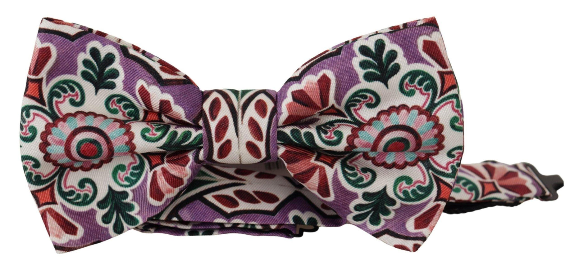 Dolce & Gabbana Multicolor Pattern 100% Silk Neck Papillon Bow Tie - Ellie Belle