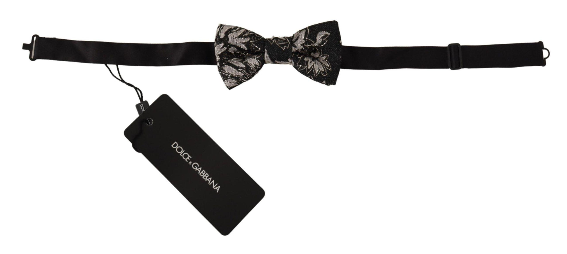 Dolce & Gabbana Black Fantasy Pattern Adjustable Neck Papillon Bow Tie - Ellie Belle