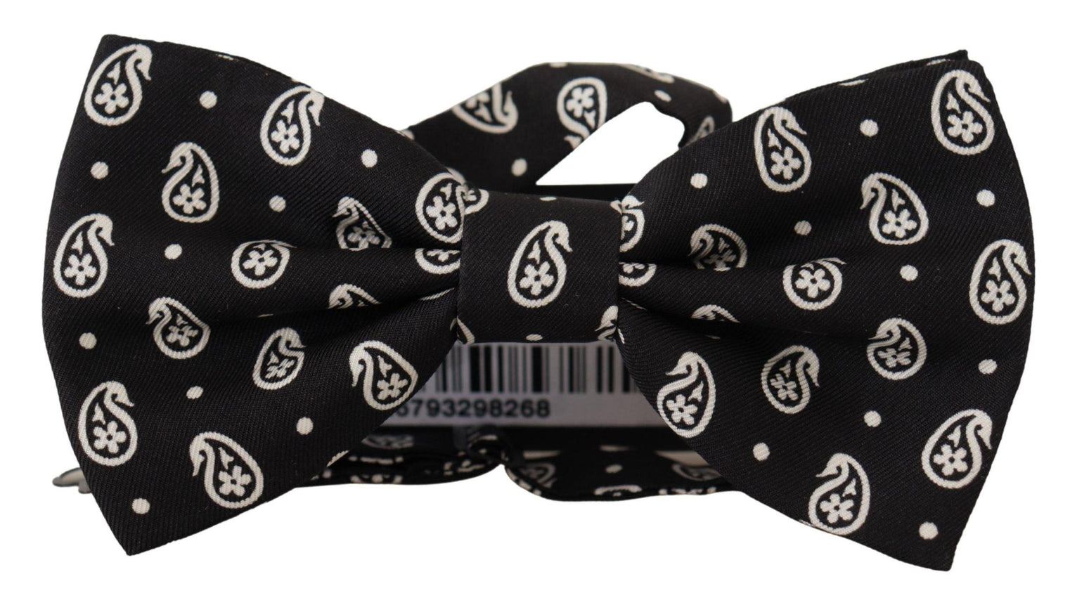 Dolce & Gabbana Black Fantasy Pattern Adjustable Neck Papillon Bow Tie - Ellie Belle