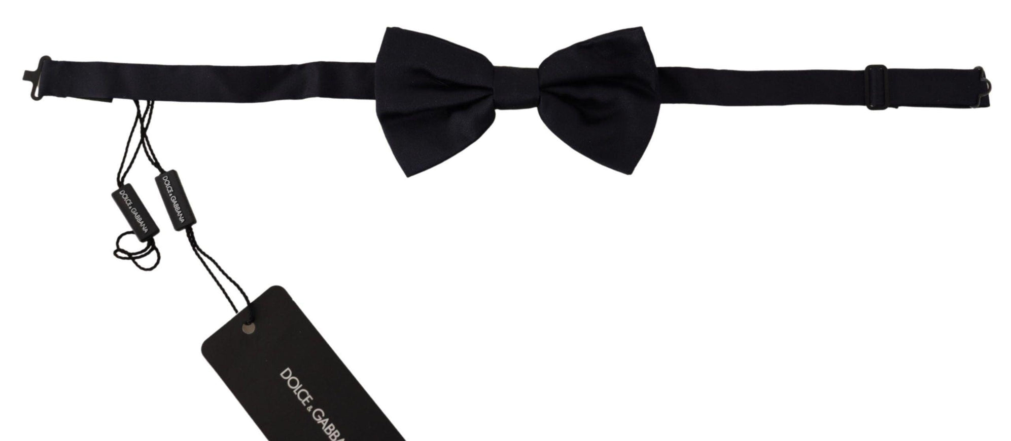 Dolce & Gabbana Blue 100% Silk Adjustable Neck Papillon Bow Tie - Ellie Belle