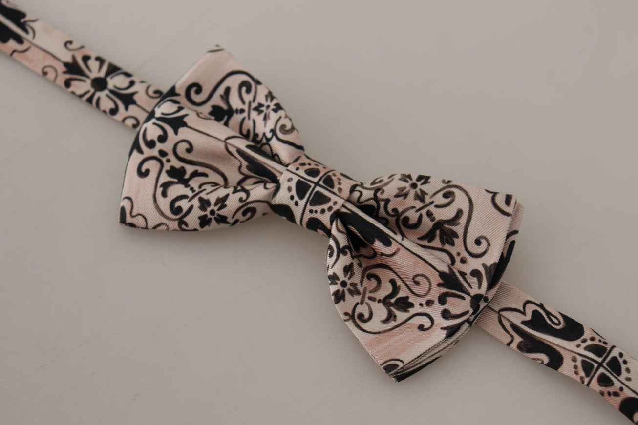 Dolce & Gabbana Multicolor Pattern 100% Silk Neck Papillon Bow Tie - Ellie Belle