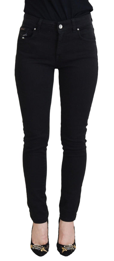 Dolce & Gabbana Black Cotton Skinny Women Denim Jeans - Ellie Belle