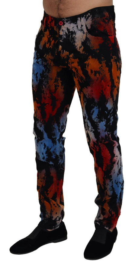 Dolce & Gabbana Multicolor Cotton Tie Dye Skinny Denim Jeans - Ellie Belle