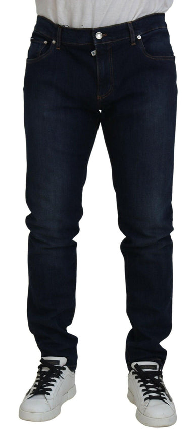 Dolce & Gabbana Dark Blue Cotton Stretch Skinny Denim Jeans - Ellie Belle