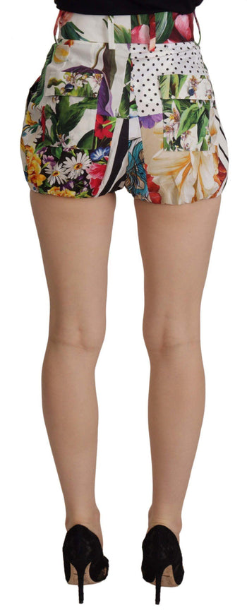 Dolce & Gabbana Multicolor High Waist Hot Pants Shorts - Ellie Belle