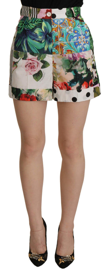 Dolce & Gabbana Multicolor High Waist Hot Pants Shorts - Ellie Belle