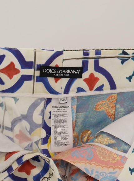 Dolce & Gabbana Multicolor High Waist Hot Pants Shorts