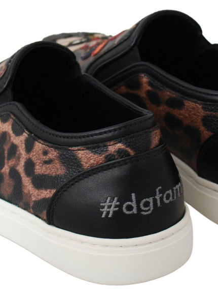 Dolce & Gabbana Leather Leopard #dgfamily Loafers Shoes - Ellie Belle
